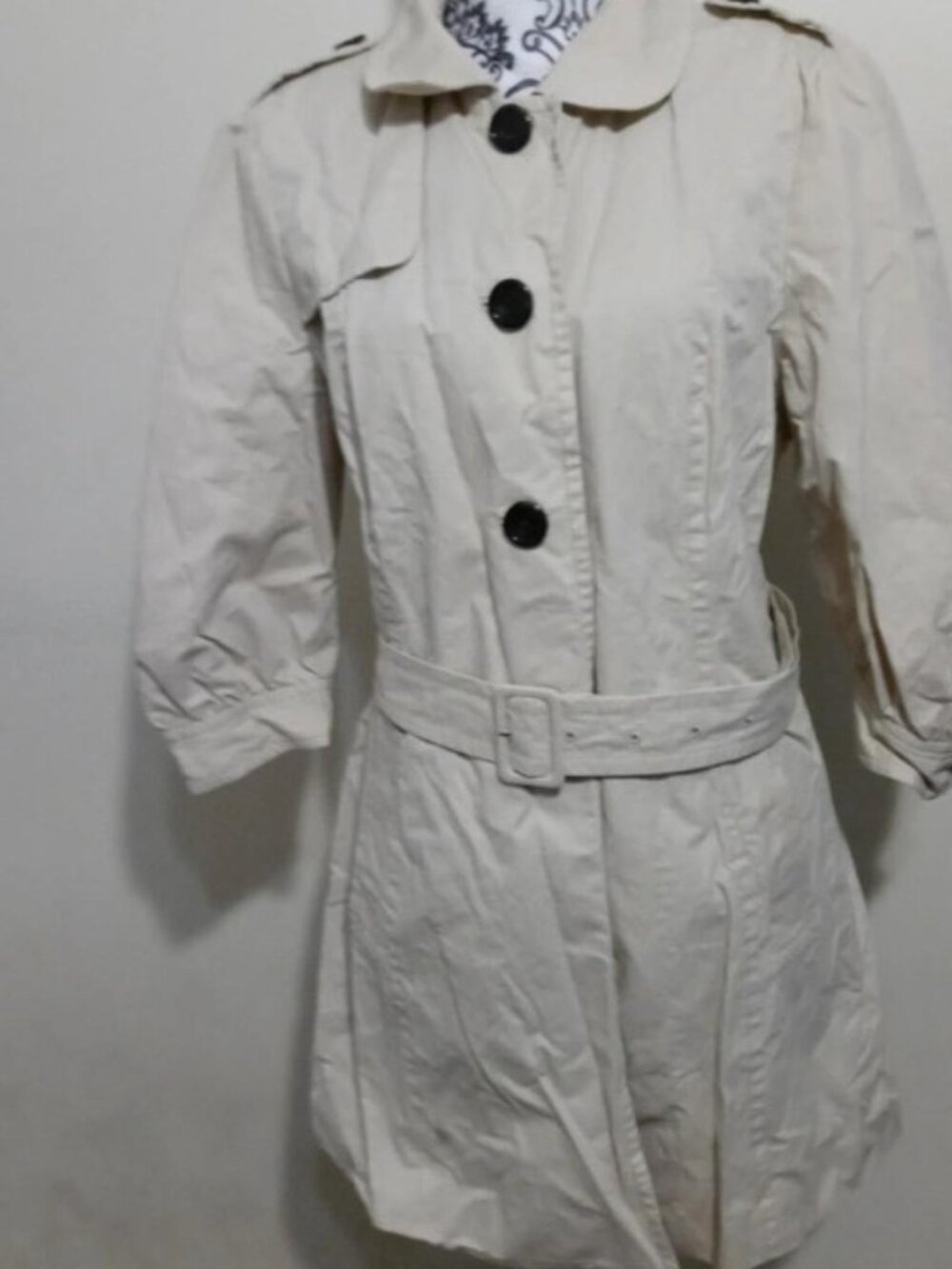 Banana Republic Women's White and Cream Coat